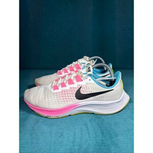 Nike Air Zoom Pegasus 37 White Pink Glow Volt CZ7990-100 Women’s Size 9.5